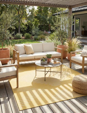 6' x 9' Easy-Clean Modern Indoor / Outdoor Rug