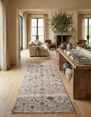 5' x 15' 3 Hand Knotted Moroccan Wool Runner Rug