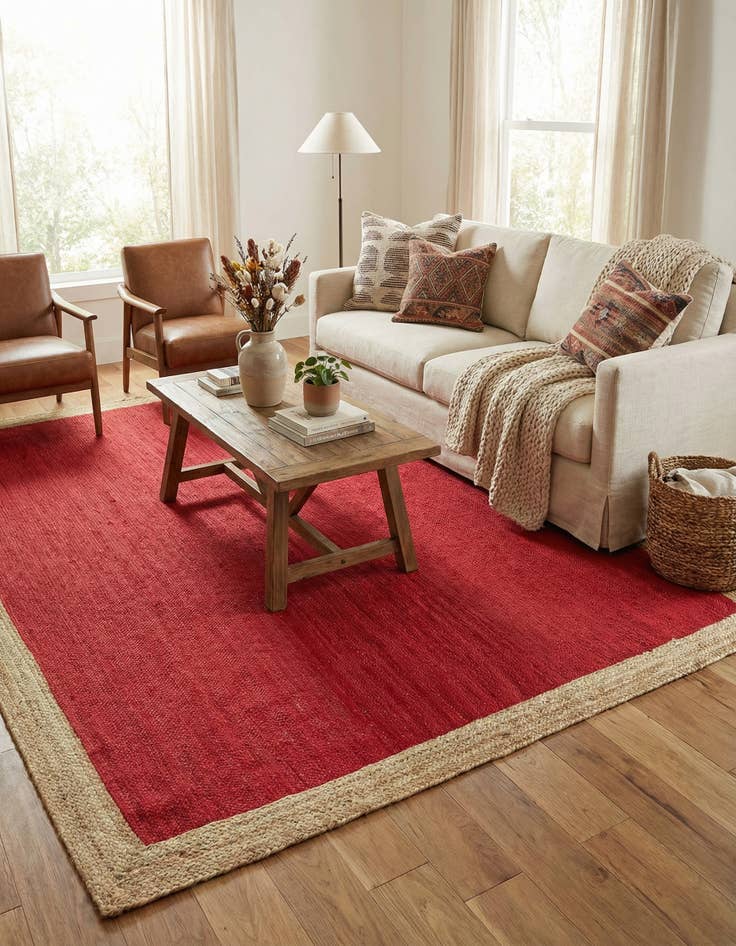 Detail image of 9' x 12'  Hand Braided Jute Rug