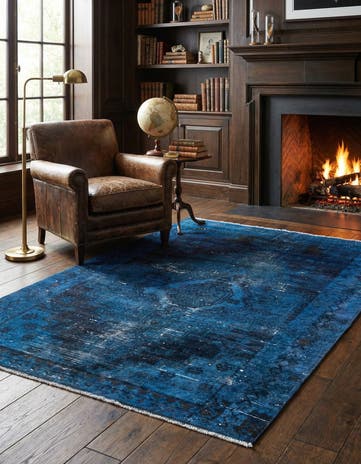 4' 4 x 6' Hand Knotted Ultra Vintage Persian Wool Rug
