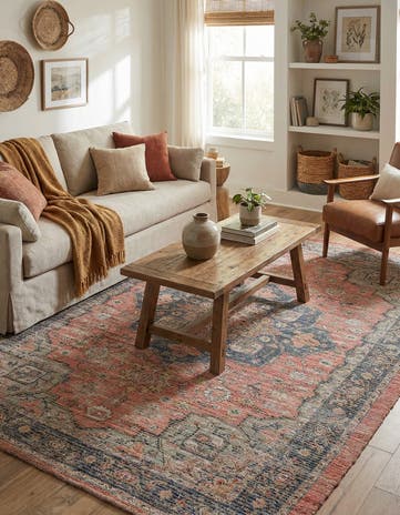 4' 1 x 6' 1 Hand Woven Chenille Jute Rug