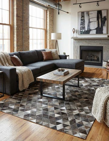5' 1 x 8' 1 Cowhide Stocks Rug