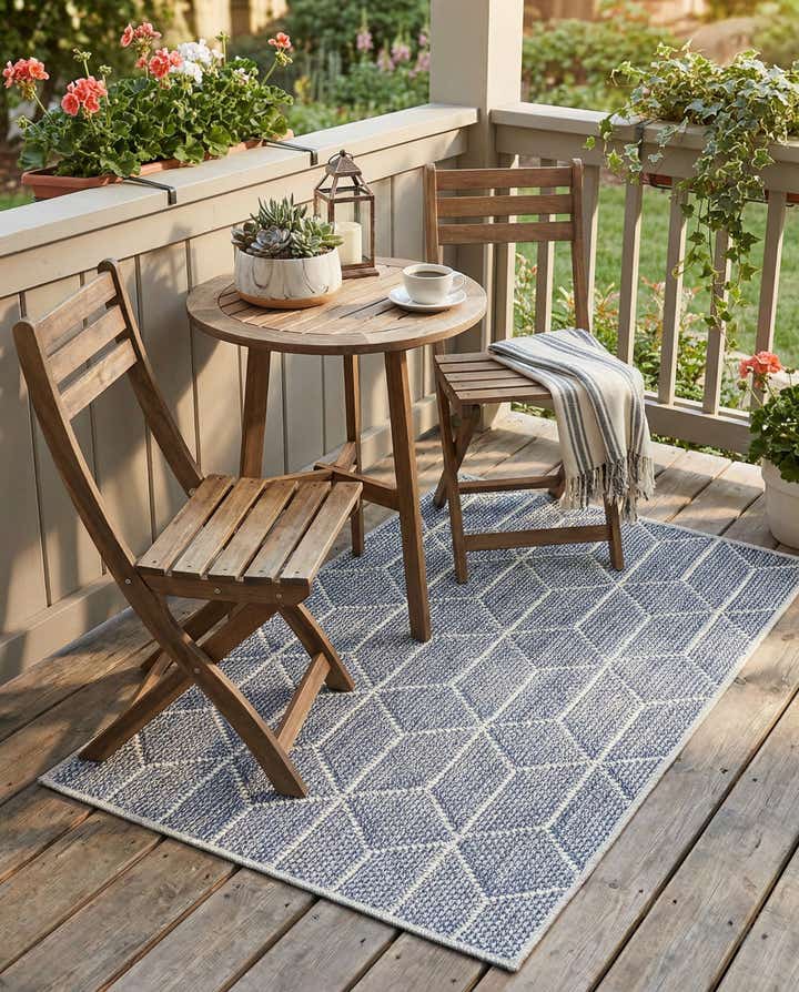 2' x 3' 1 Easy-Clean Lattice Indoor / Outdoor Rug