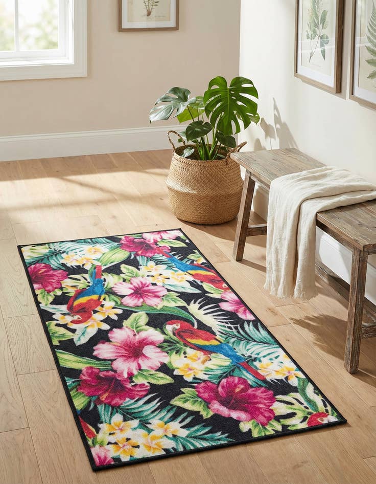Detail image of 2' x 3' 11 Easy-Clean Jill Zarin Caribbean Indoor / Outdoor Runner Rug