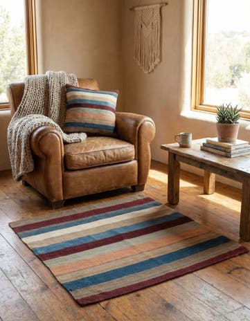 3' 3 x 3' 3 Hand Woven Pillow Wool Square Rug