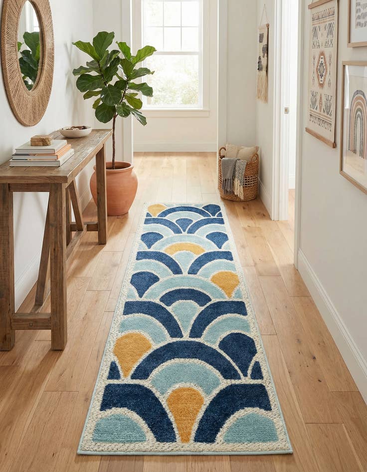 Detail image of 2' x 8'  Washable Belize Indoor / Outdoor Runner Rug