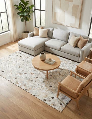 5' 1 x 8' Cowhide Stocks Rug