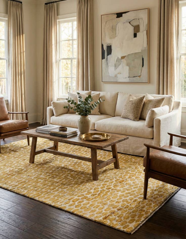 Detail image of  6' 2 x 9' 4  Hand Knotted Darya Wool Rug