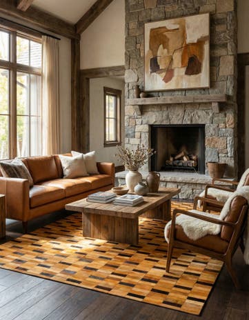 8' 1 x 9' 11 Cowhide - Patchwork Rug