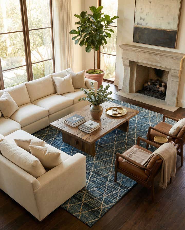 5' 6 x 7' 5 Hand Knotted Moroccan Wool Rug