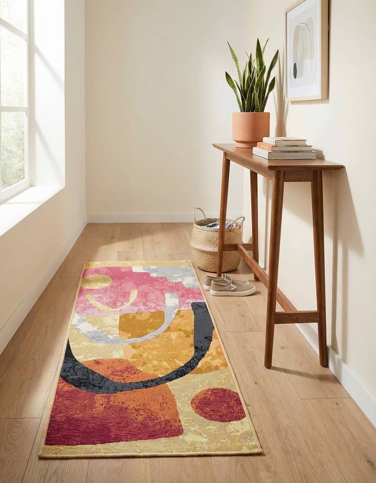 Detail image of 2' x 5'  Washable Modern Indoor / Outdoor Runner Rug
