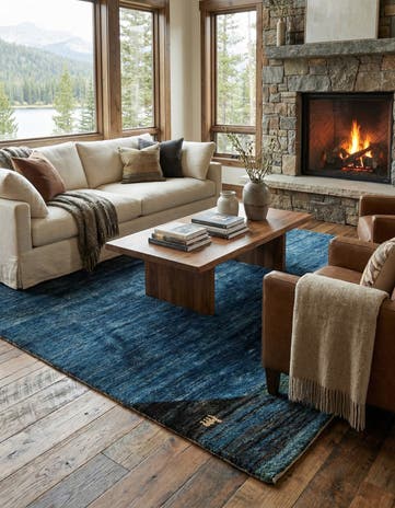 8' 7 x 10' 9 Hand Knotted Shiraz-Gabbeh Persian Wool Rug