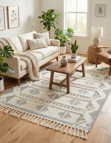6' 1 x 9' Hand Woven Arizona Wool Rug