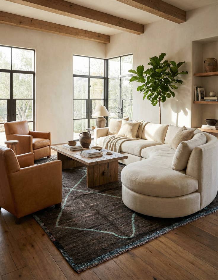 Detail image of  9' 1 x 11' 9  Hand Knotted Moroccan Wool Rug