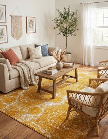 Yellow Monte Carlo Rug