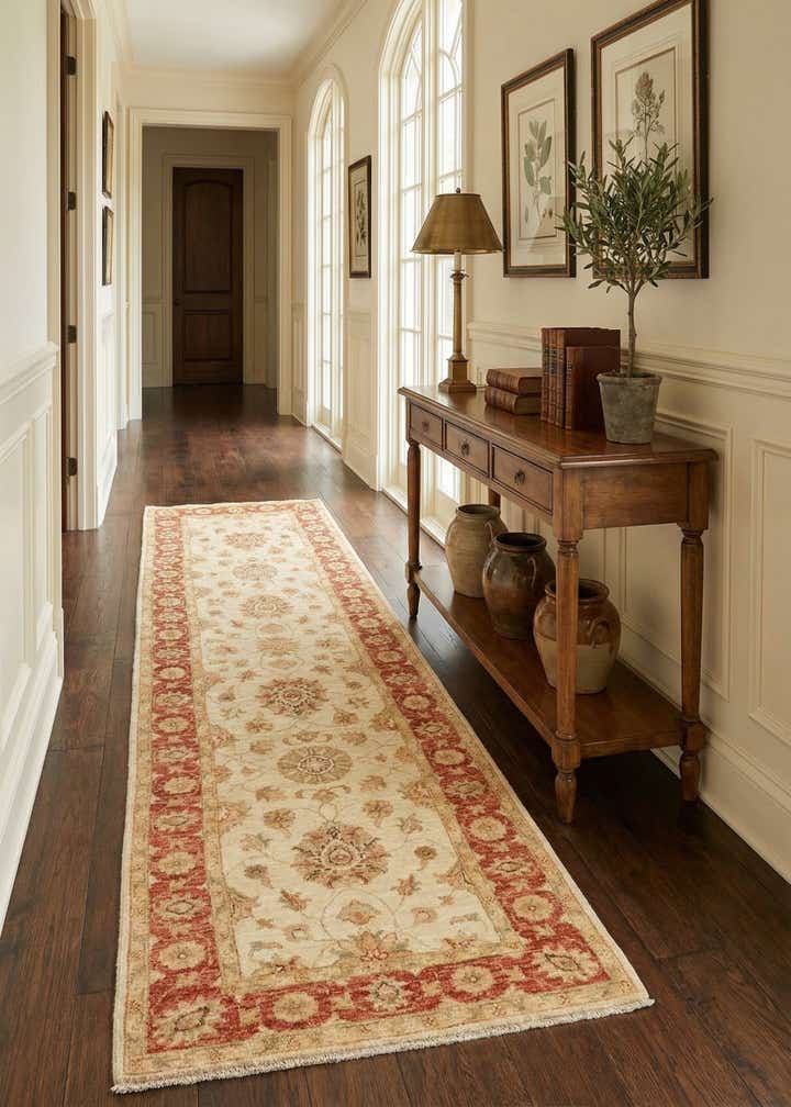 2' 10 x 9' 10 Hand Knotted Peshawar Ziegler Runner Rug