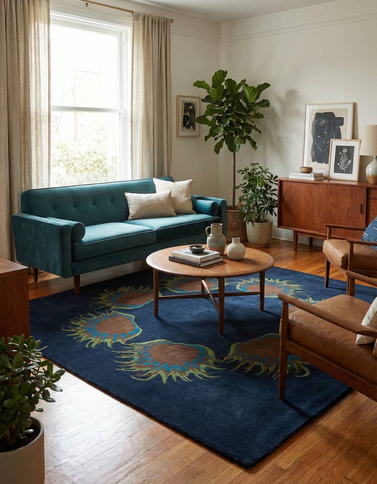 Detail image of 7' 6 x 7' 7 Luna Wool Square Rug