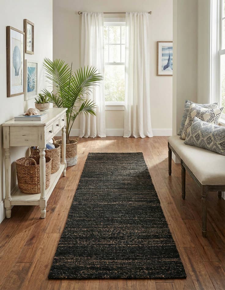 Detail image of 2' 7 x 12'  Hand Woven Palm Beach Jute Runner Rug