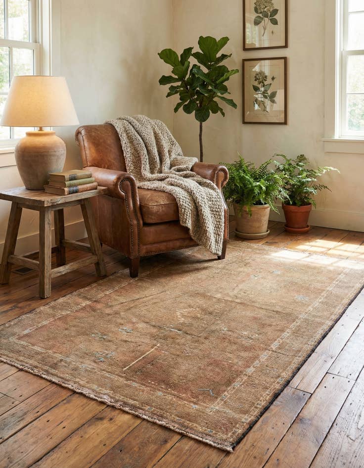 Detail image of  2' 9 x 4' 4  Hand Knotted Ultra Vintage Persian Wool Rug