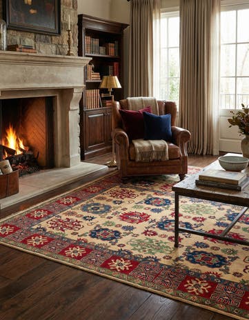 6' x 9' Hand Knotted Kazak Rug