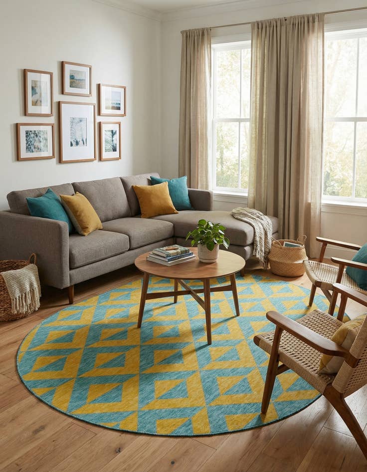 Detail image of 7' 10 x 10'  Washable Jill Zarin Napa Indoor / Outdoor Oval Rug