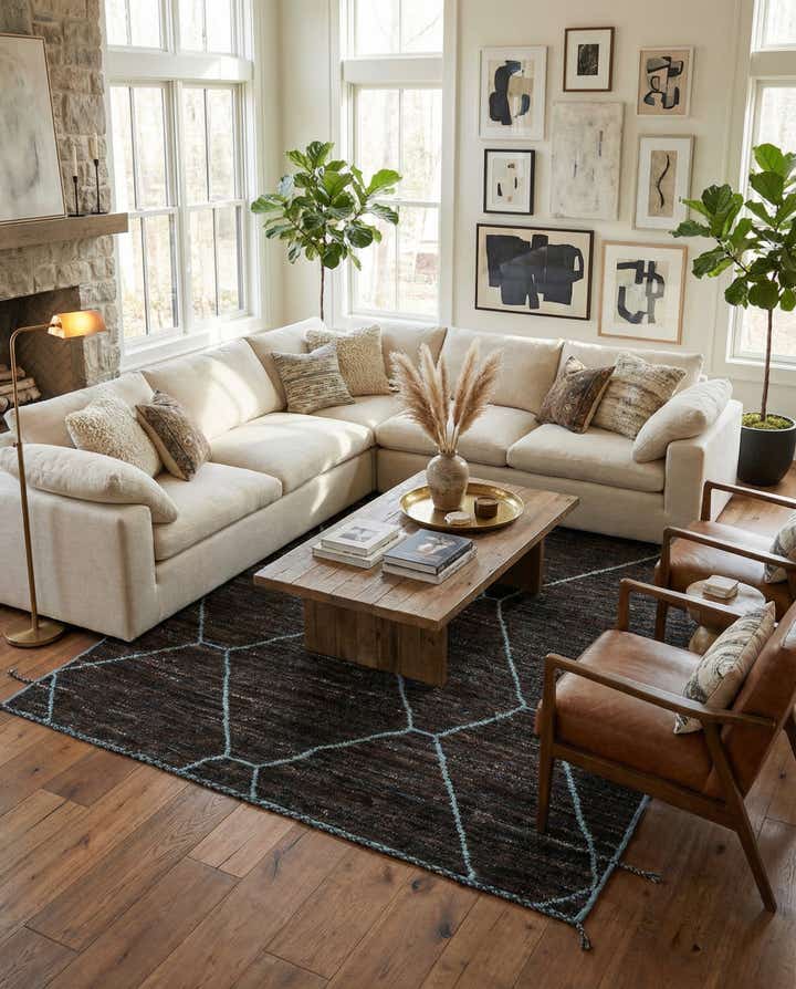 8' x 10' 2 Hand Knotted Moroccan Wool Rug