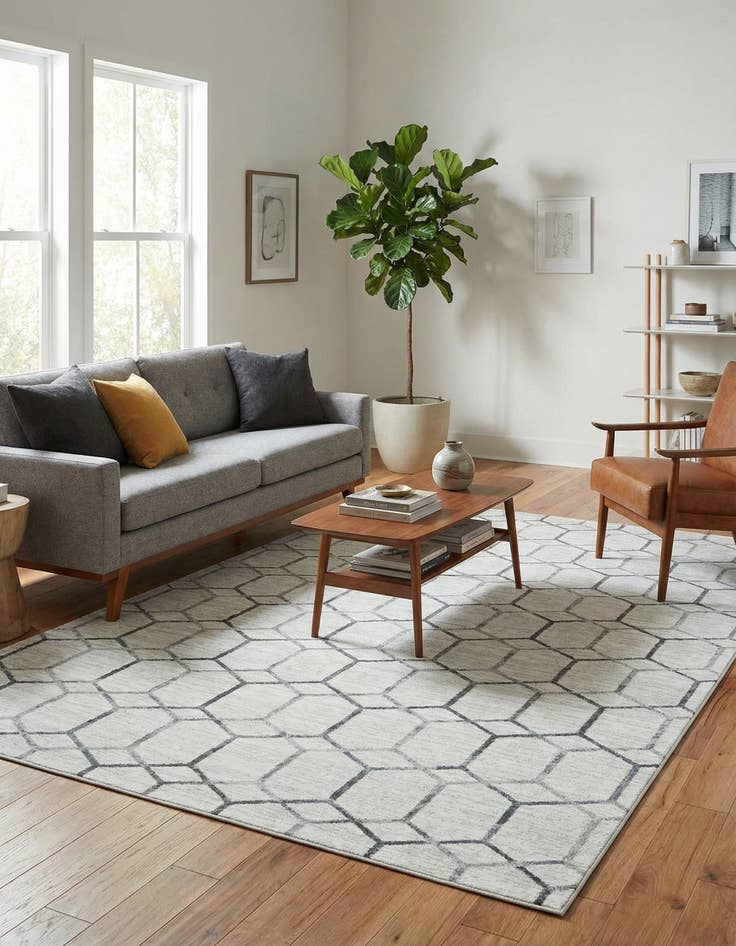 Detail image of  7' x 10' Lattice Trellis Rug