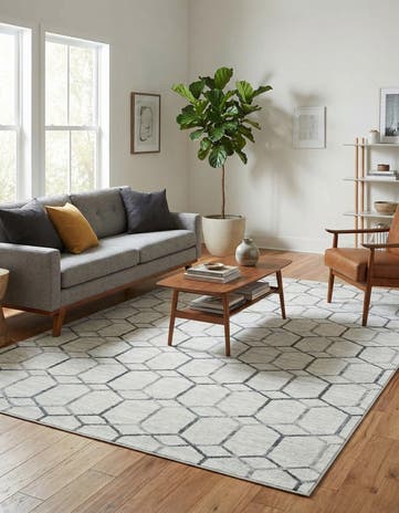 7' x 10' Lattice Trellis Rug
