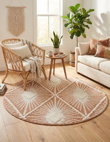 4' x 4' Boho Round Rug