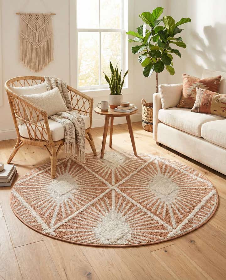 4' x 4' Boho Round Rug
