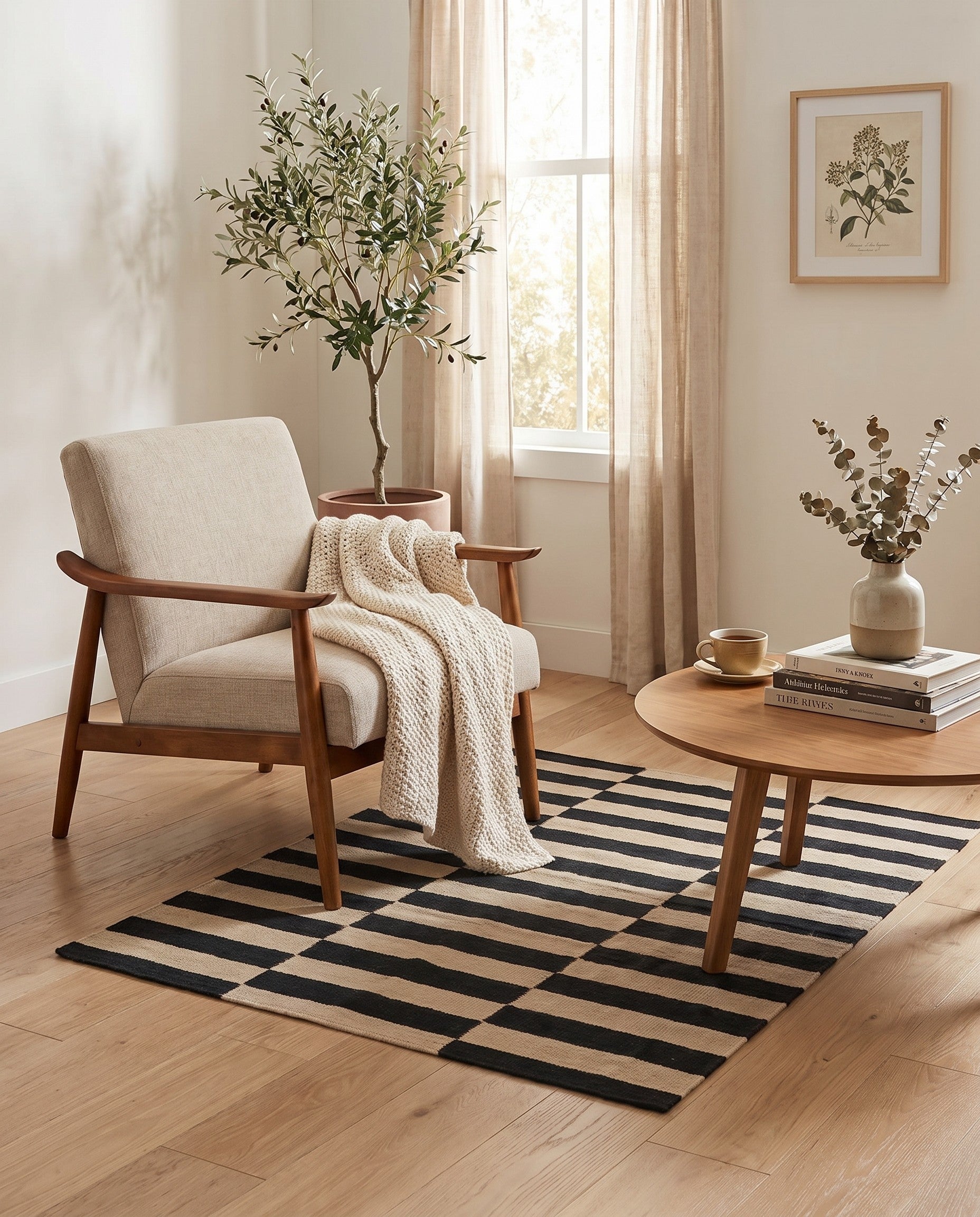 3' 3 x 4' 10 Hand Woven Kilim Modern Wool Rug
