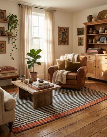 4' 9 x 7' 3 Jajim Wool Rug