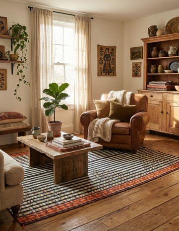 4' 9 x 7' 3 Jajim Wool Rug