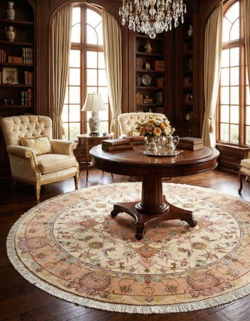 6' 7 x 6' 7 Tabriz Round Rug