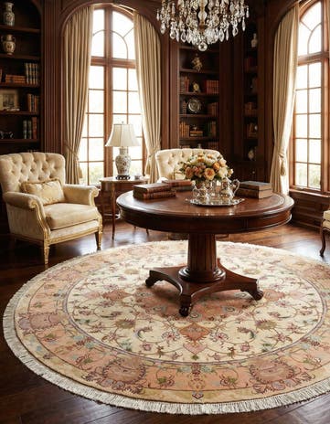 6' 7 x 6' 7 Tabriz Round Rug