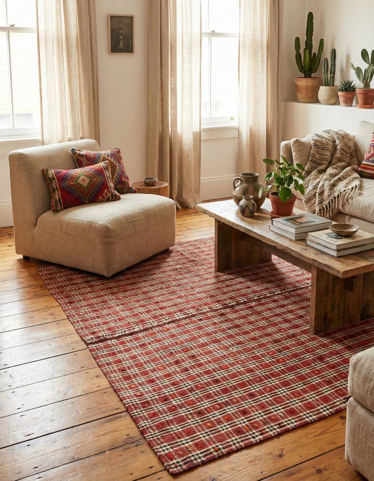 Detail image of 4' 11 x 5' 9 Jajim Square Rug