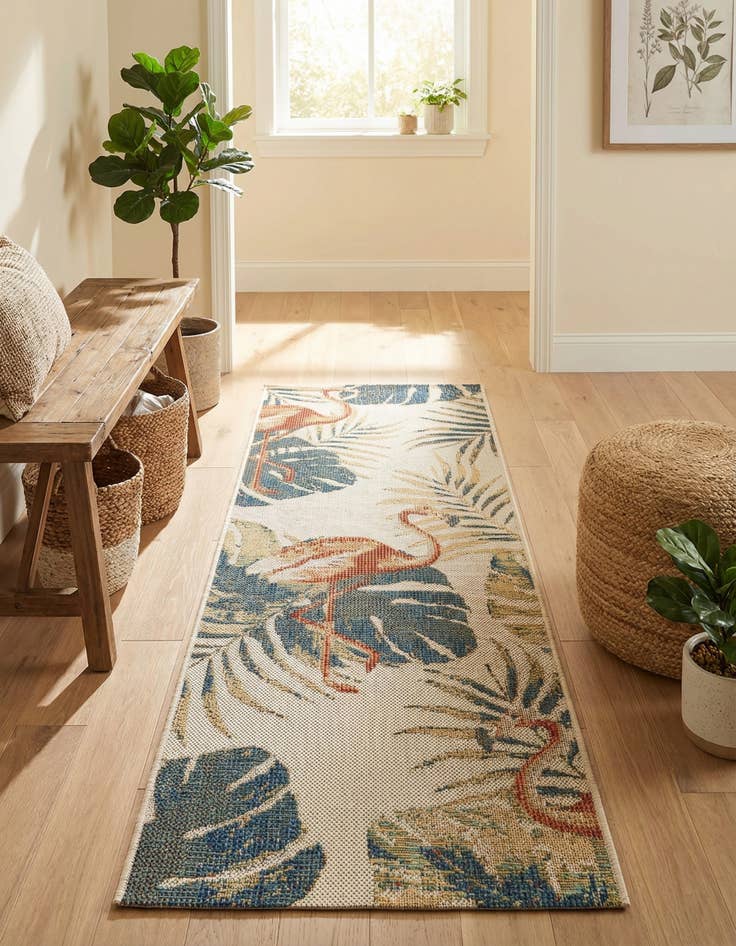 Detail image of  2' x 6'  Washable Baja Indoor / Outdoor Runner Rug