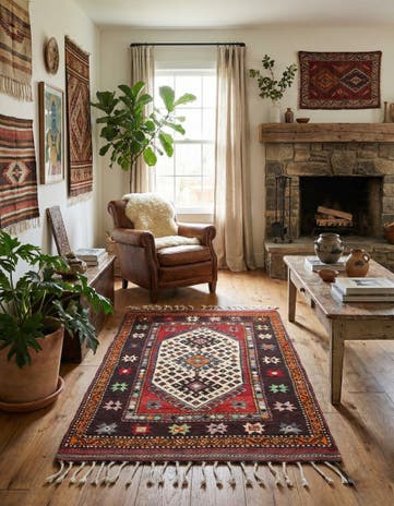 3' 9 x 6' 2 Hand Knotted Anatolian Wool Rug