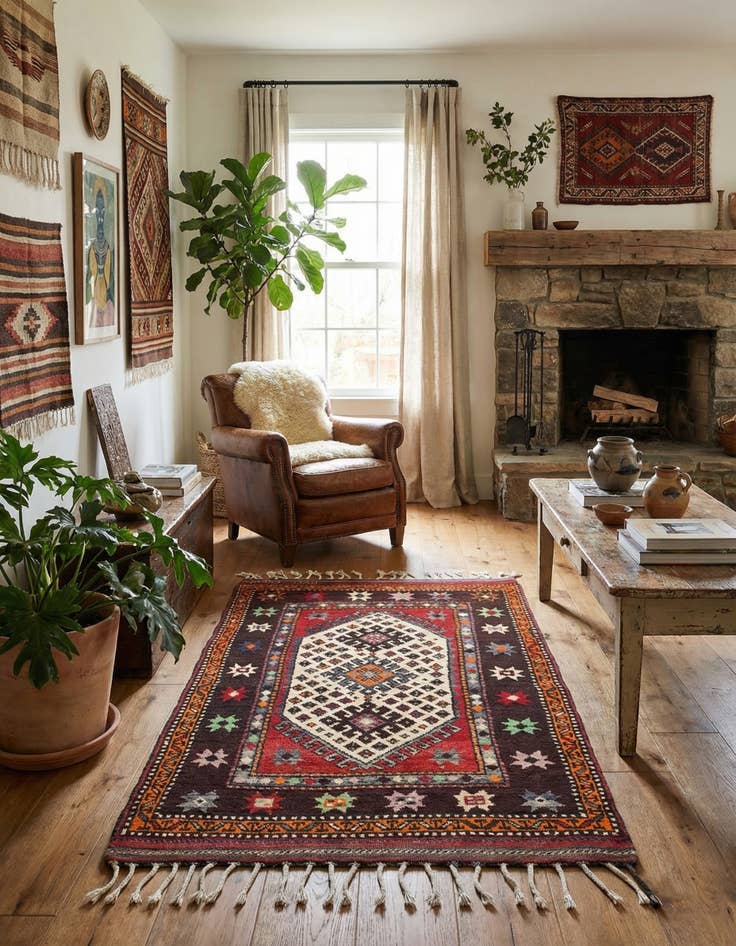 Detail image of 3' 9 x 6' 2  Hand Knotted Anatolian Wool Rug