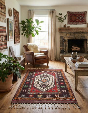 3' 9 x 6' 2 Hand Knotted Anatolian Wool Rug