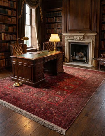 8' 4 x 11' 4 Hand Knotted Afghan Akhche Wool Rug