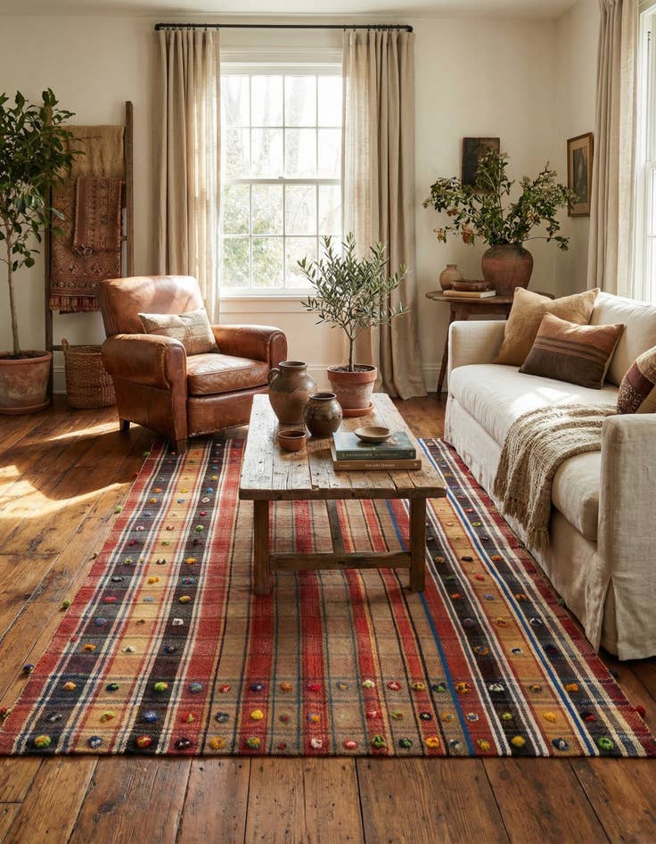 Detail image of  4' 11 x 6' 11 Jajim Rug