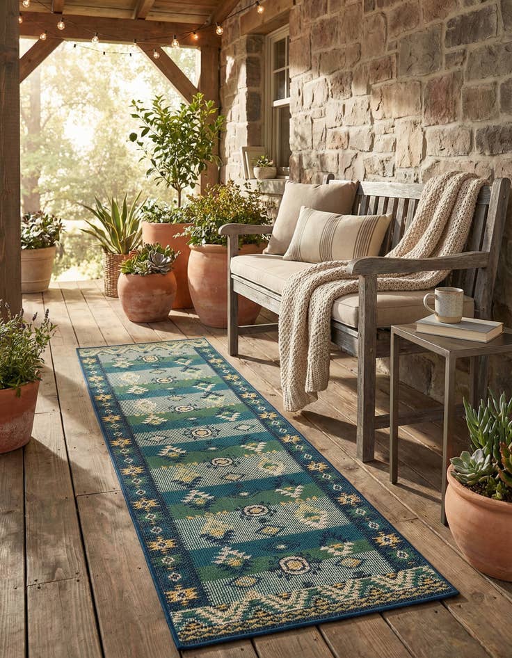 Detail image of 2' 7 x 10' Easy-Clean Baja Indoor / Outdoor Runner Rug