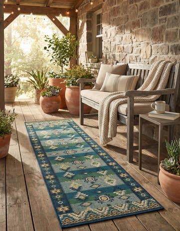 2' 7 x 10' Easy-Clean Baja Indoor / Outdoor Runner Rug