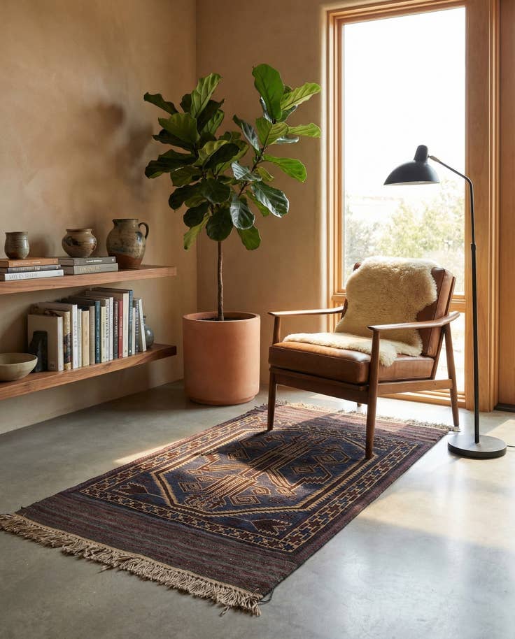 Detail image of 2' 9 x 5' Hand Knotted Balouch Oriental Wool Rug