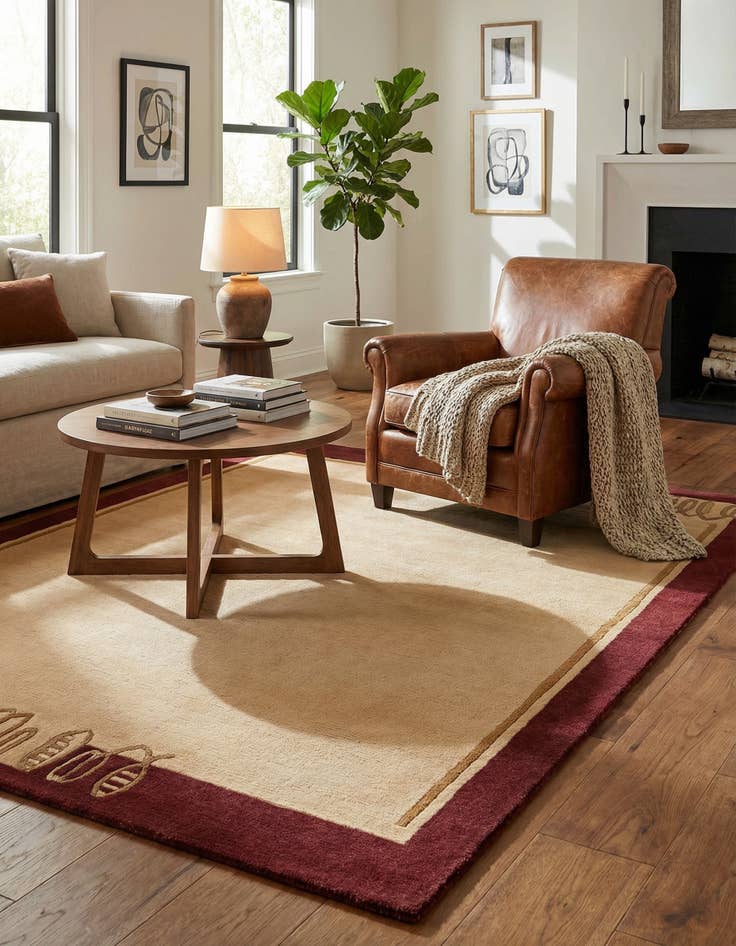 Detail image of 2' 11 x 4' 11  Hand Knotted Darya Wool Rug