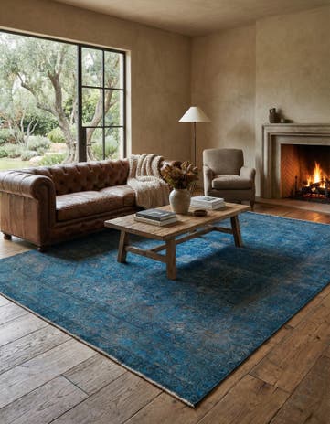 6' 8 x 9' 4 Hand Knotted Ultra Vintage Persian Wool Rug