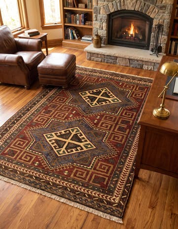 5' x 6' 4 Hand Knotted Kars Wool Rug