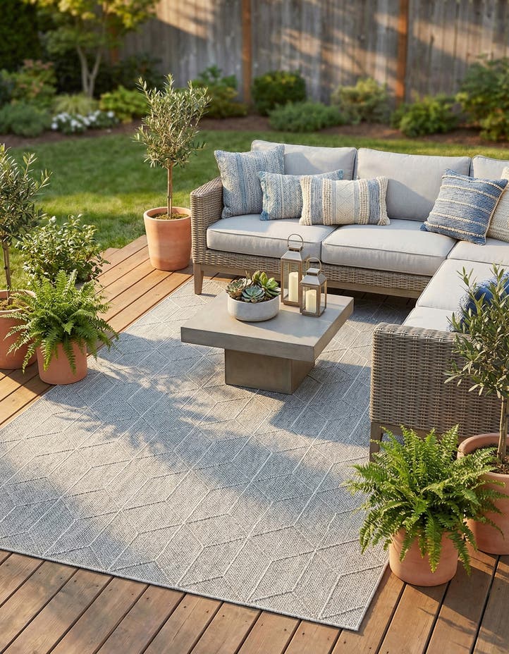 6' 1 x 9' Easy-Clean Lattice Indoor / Outdoo...