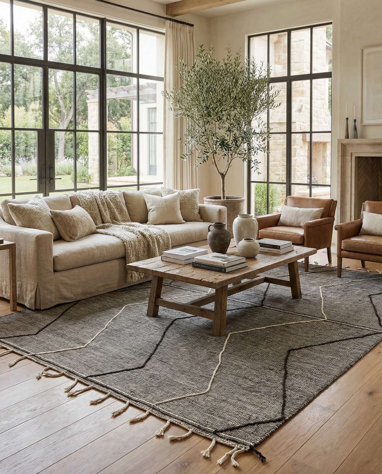 9' 2 x 13' 7 Hand Knotted Moroccan Wool Rug